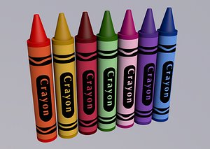 crayon color pencil 3D model