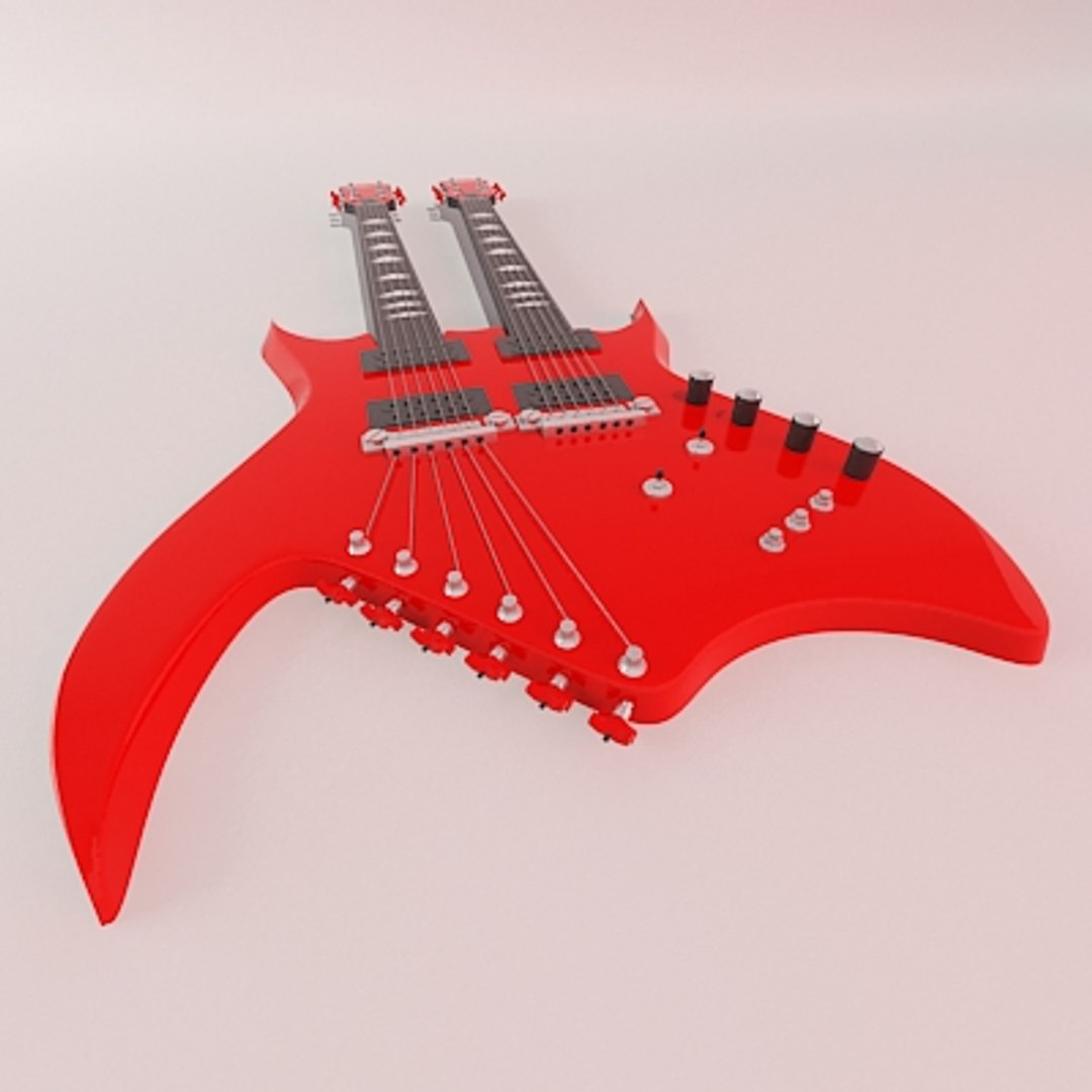 3d Double Neck Guitar