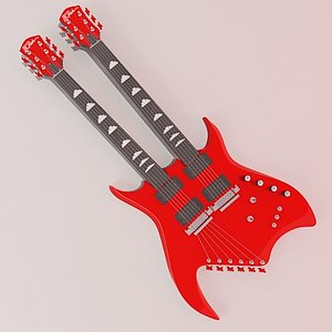 3d double neck guitar