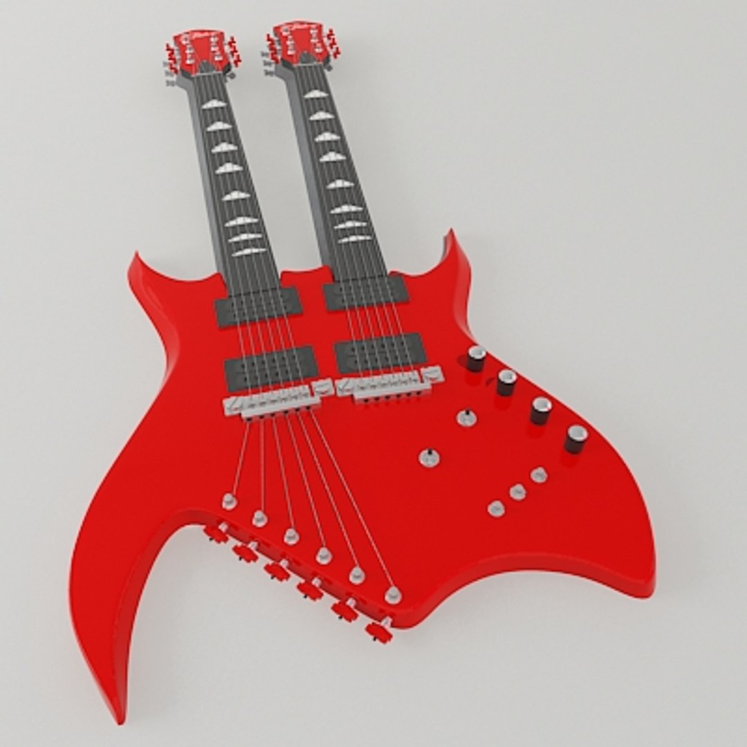 3d Double Neck Guitar