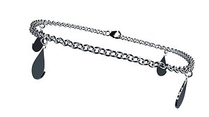 Silver Teardrop Charm Bracelet
