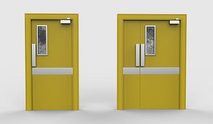 hospital door 08 3D model 3D model