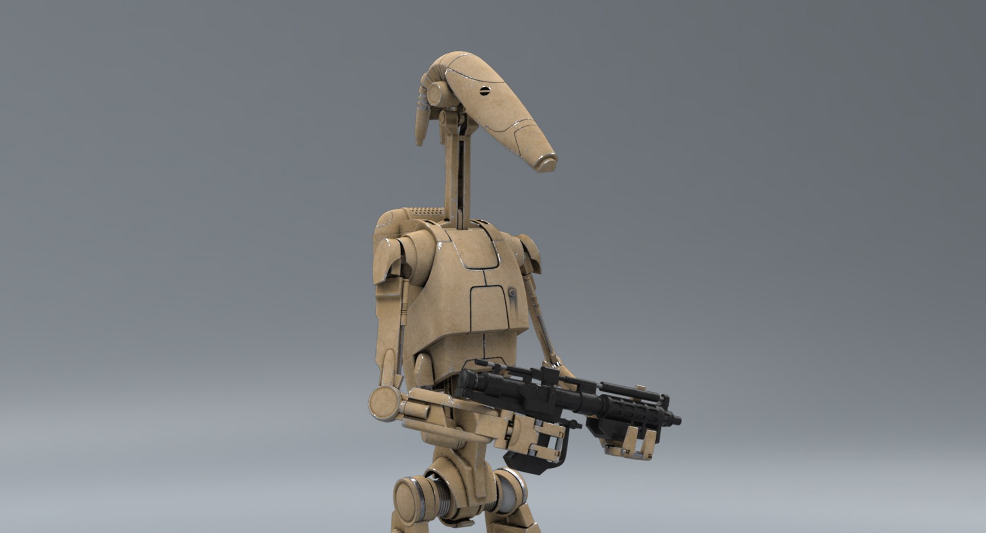 3D Model B1 Battle Droid Rifle - TurboSquid 1155291