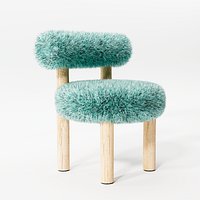Furry Plush Designer Stool  Fur Bench
