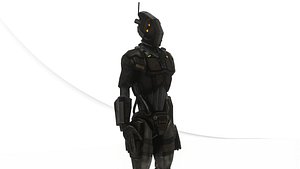 Atlas Combat Mech Sci-Fi Robot 3D Model Rigged Low-poly 3D model