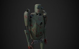 3D rigged android robot