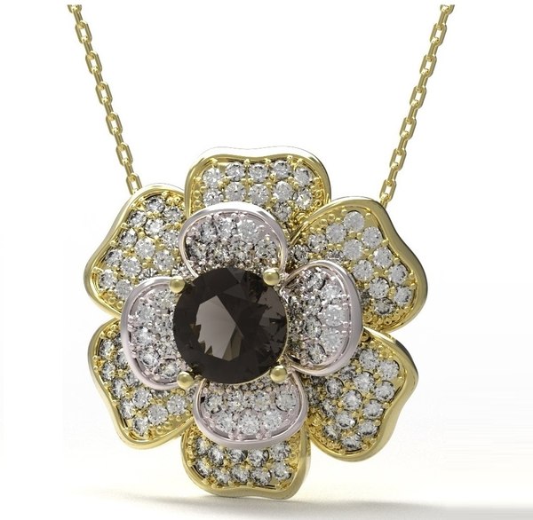 3d gold pendant