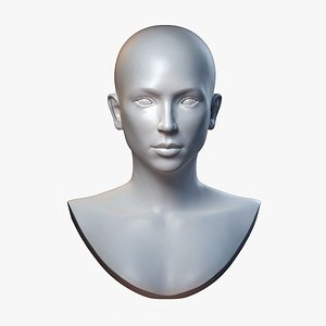 3D beauty bust sculpture base mesh model