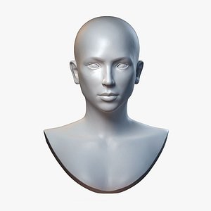 Female Bust Base Mesh Sculpture