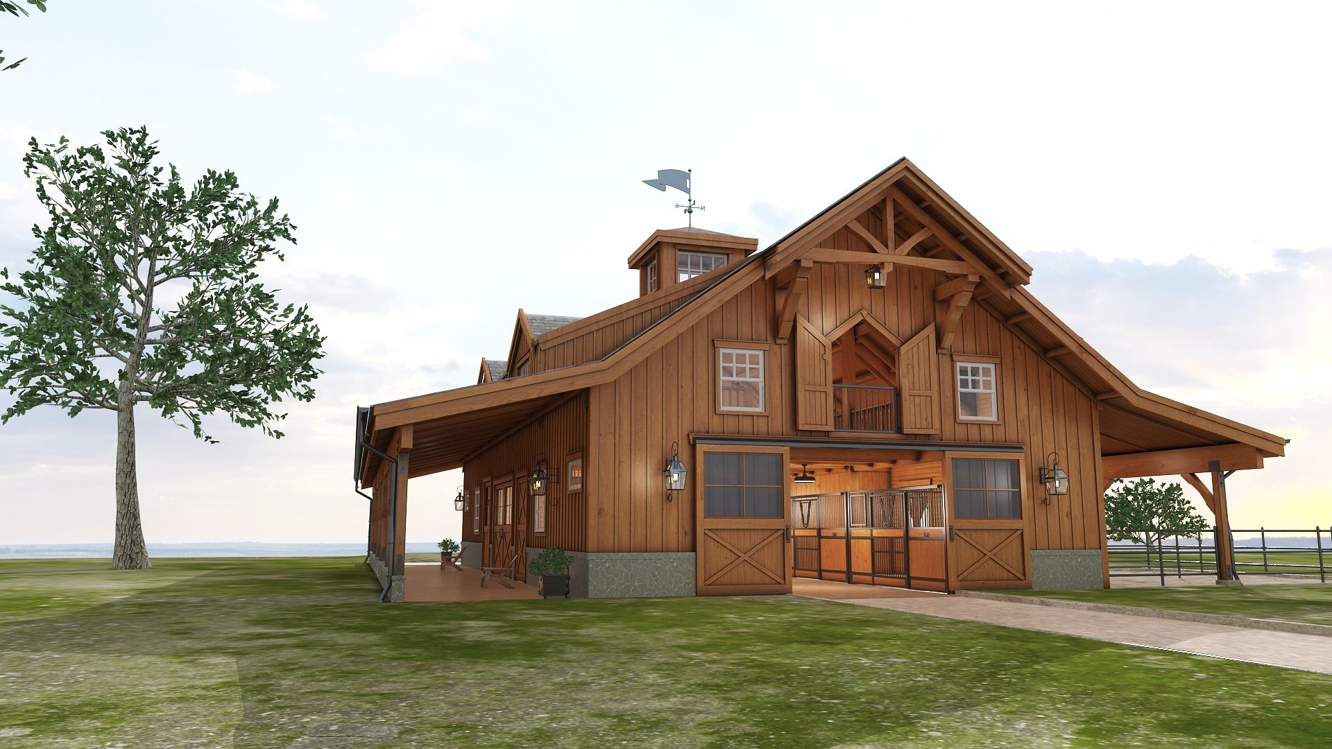 Horse Barn 3D model - TurboSquid 2170413