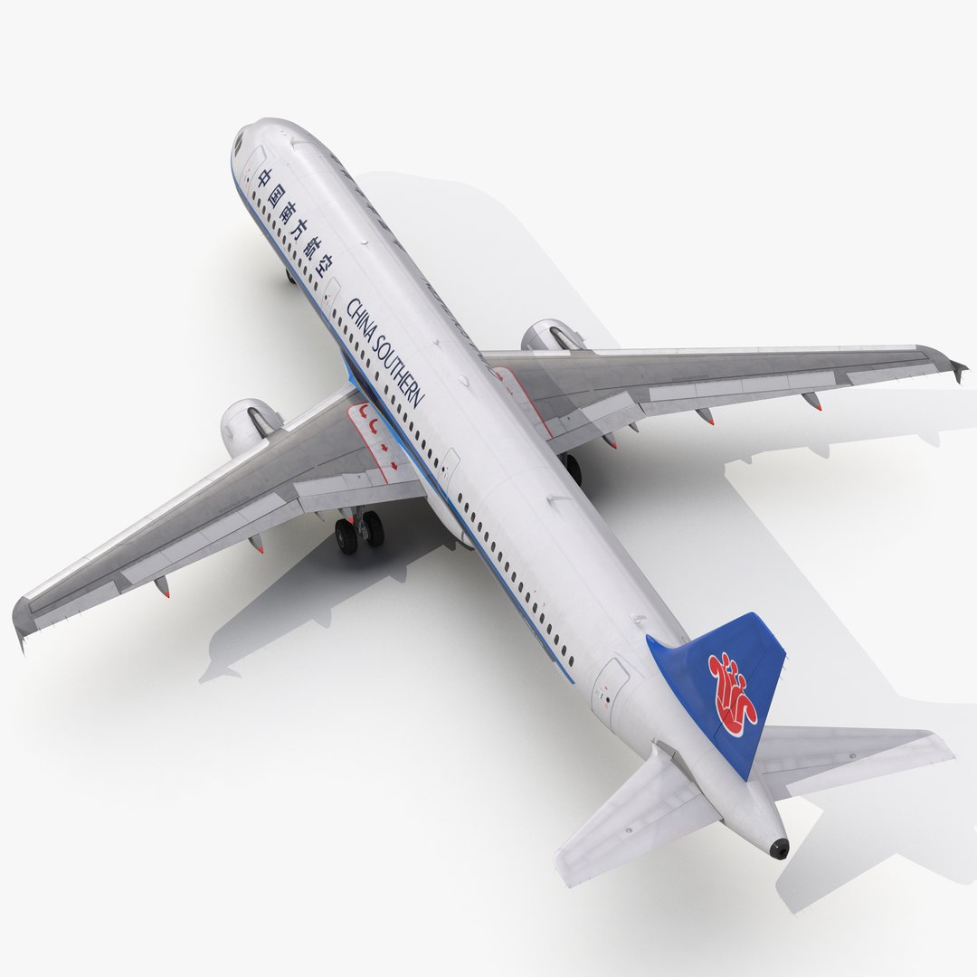Airbus A321 China Southern Airlines 3D Model 3D model preview