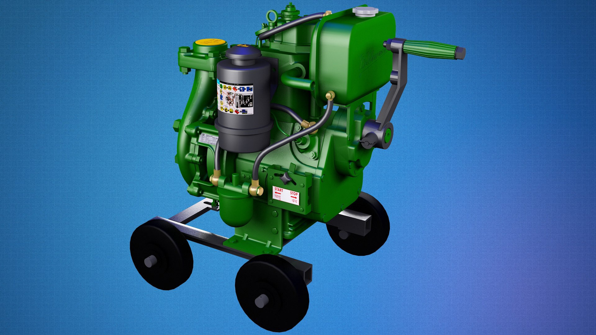 Watercooled Vertical Diesel Engine Model 3D Model TurboSquid 1949521