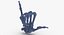 Real Human Hand Bones Hang Loose Sign