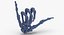 Real Human Hand Bones Hang Loose Sign