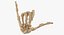 Real Human Hand Bones Hang Loose Sign