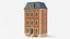 3D model Cartoonish Classic Apartment Building Low Poly 3D Model Bundle