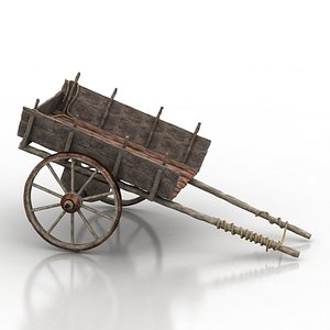 Cart Old Chariot 3D Model