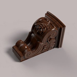 carved corbel cnc 3D model