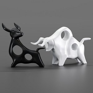 decor cow cowbull 3D model