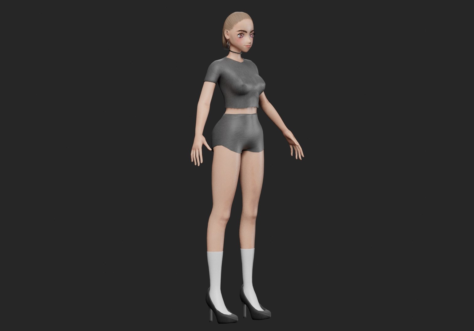 Anime Basic Girl V23169 Model - TurboSquid 2272480