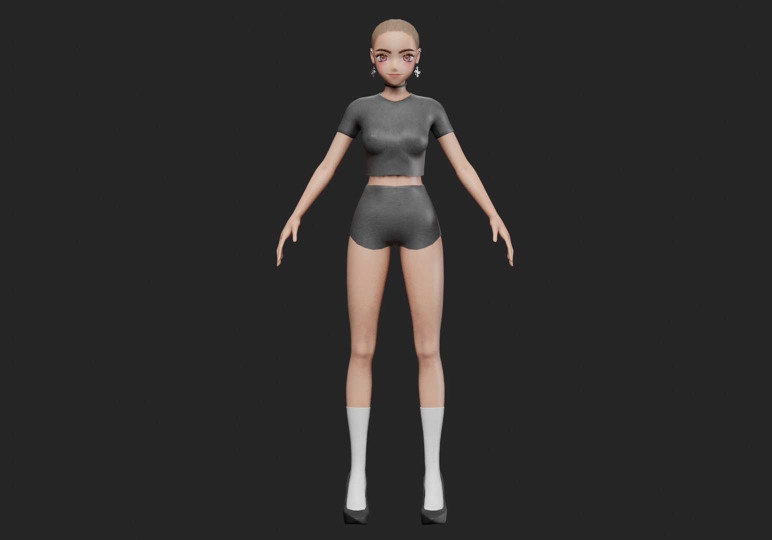Anime Basic Girl V23169 Model - TurboSquid 2272480