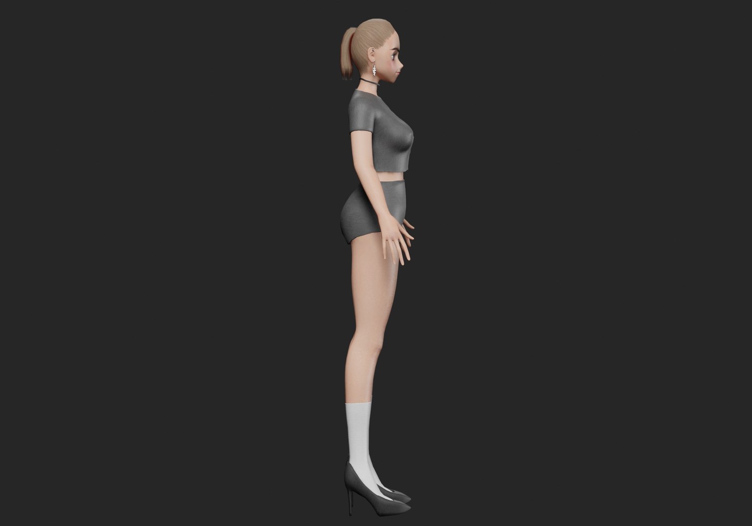 Anime Basic Girl V23169 Model - TurboSquid 2272480