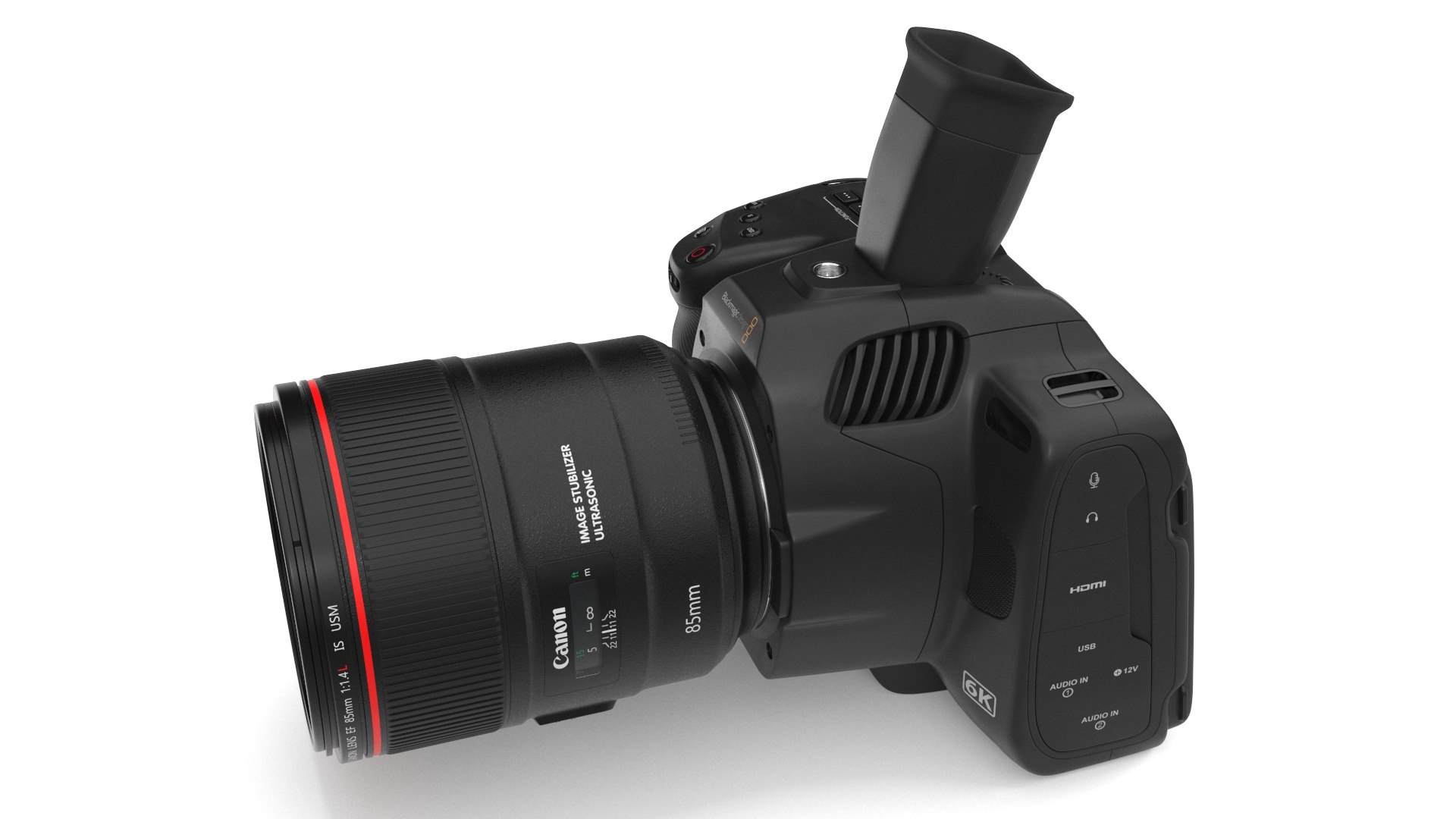 Cinema Camera Blackmagic Design 6K Pro With Lens 3D Model - TurboSquid ...