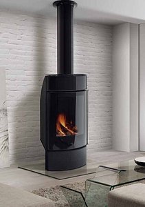 wall wood stove 3d model