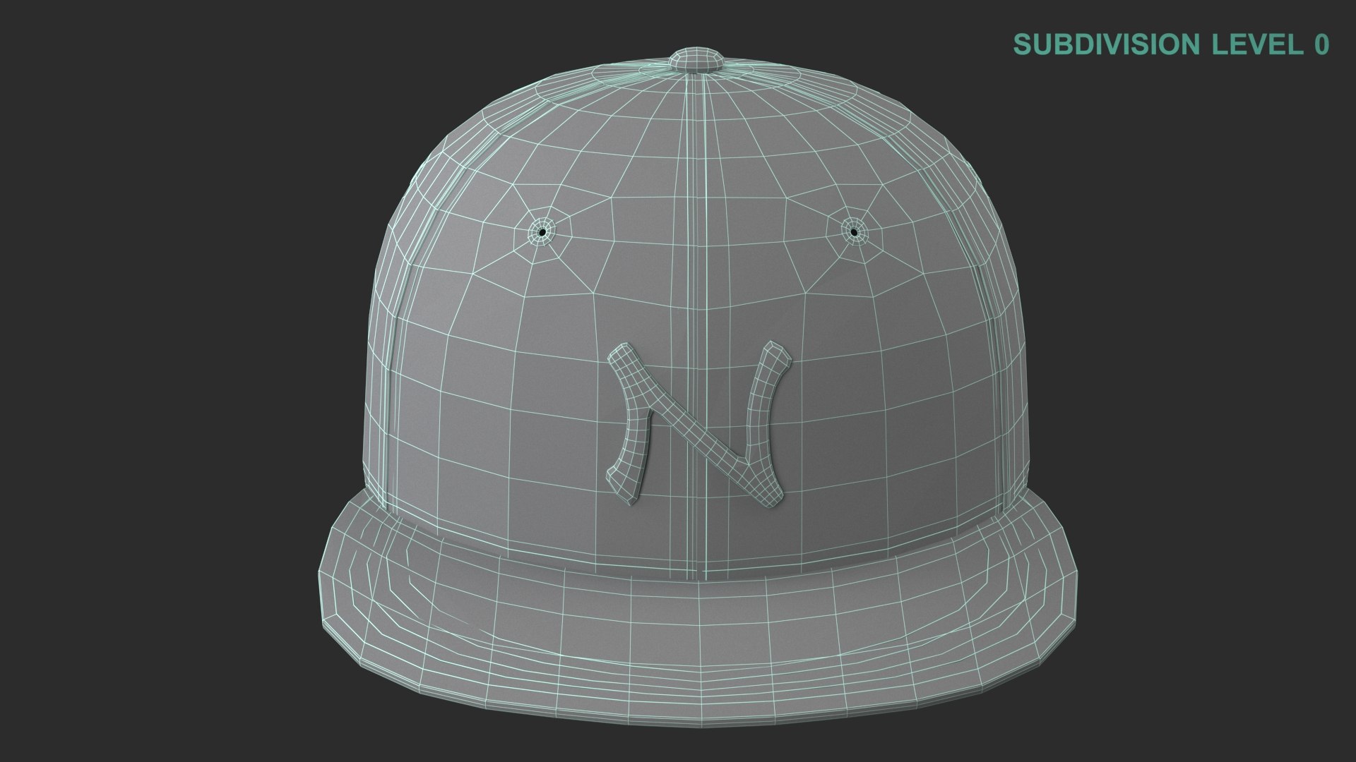3D Baseball Hat https://p.turbosquid.com/ts-thumb/MZ/INRF3e/yc/wireframe0008/jpg/1639937364/1920x1080/fit_q87/a81893895e249333dadb89054121b7e34cbd3e56/wireframe0008.jpg