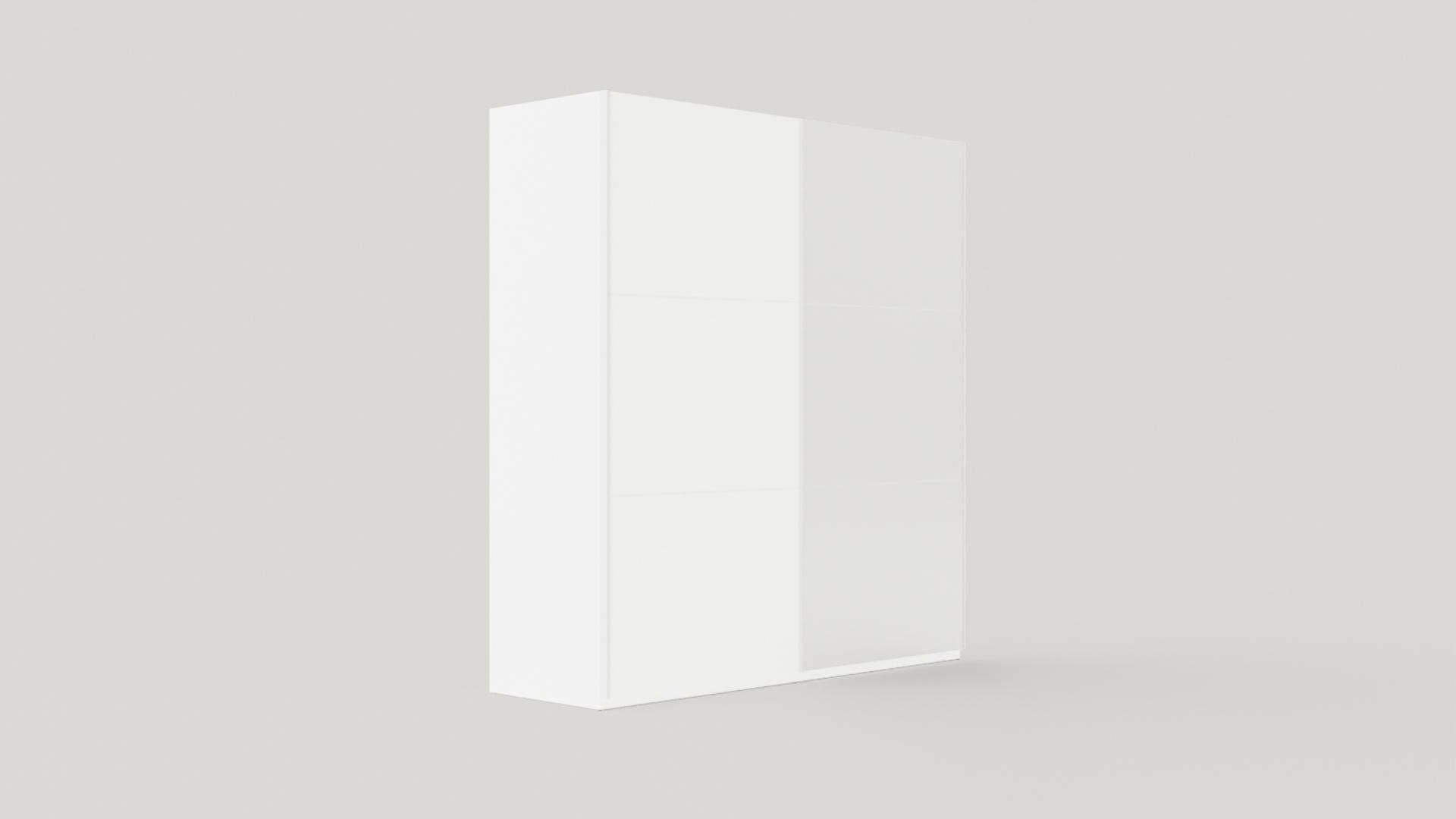 Sliding Door Wardrobe VIGO 200 White Plus Mirror 3D Model TurboSquid