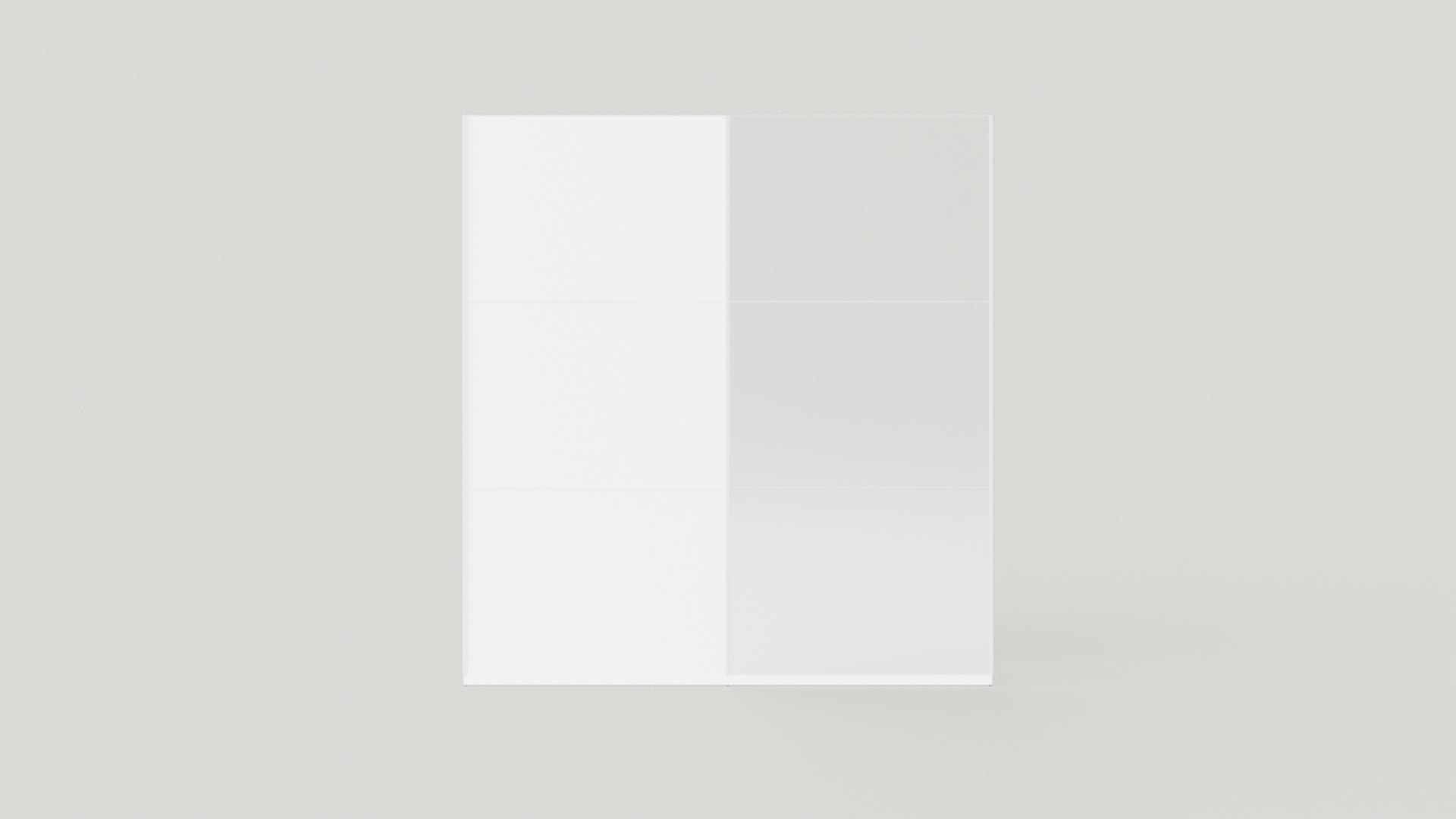 Sliding Door Wardrobe VIGO 200 White Plus Mirror 3D Model TurboSquid