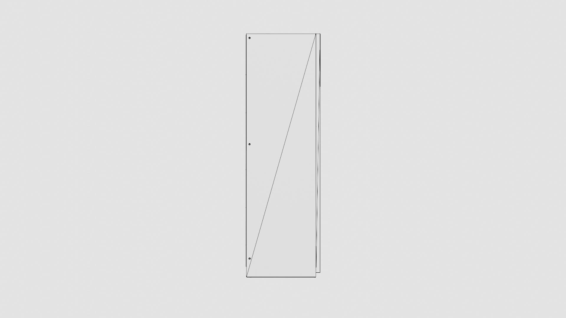 Sliding Door Wardrobe VIGO 200 White Plus Mirror 3D Model TurboSquid