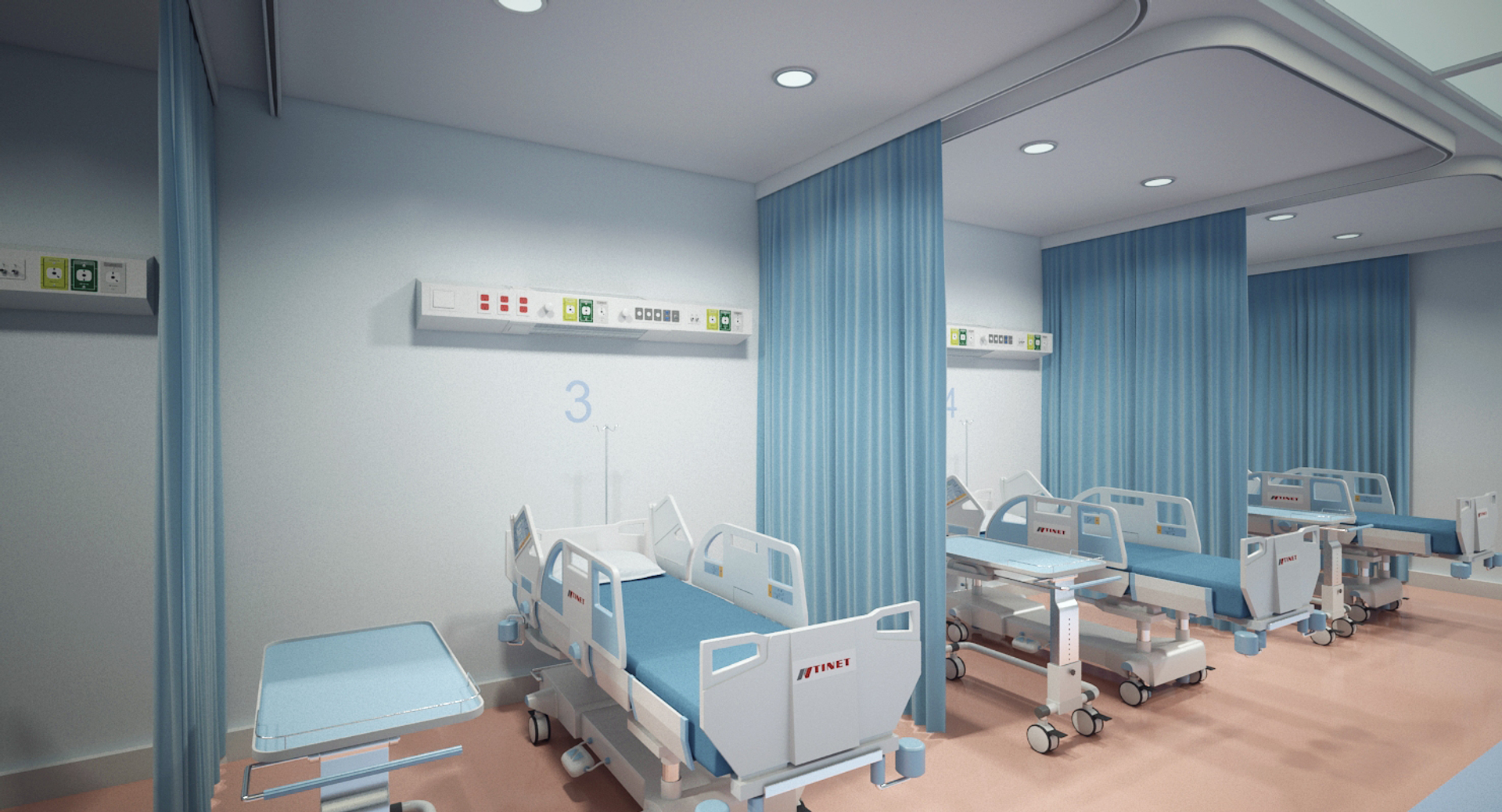 3D Hospital Ward Model - TurboSquid 1169723