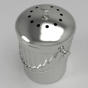 small compost bin kitchen 3d model