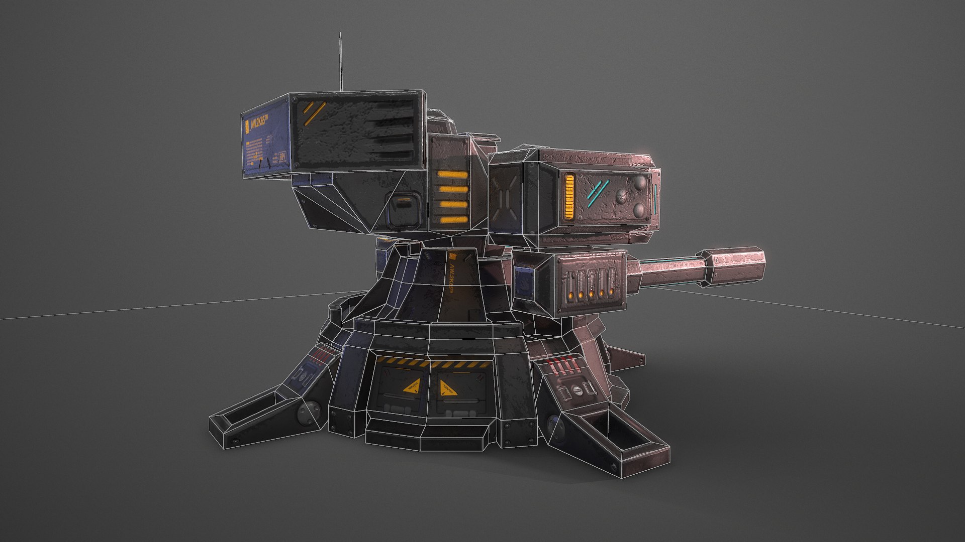 3D Simple Turret Sci Fi Model - TurboSquid 1399061