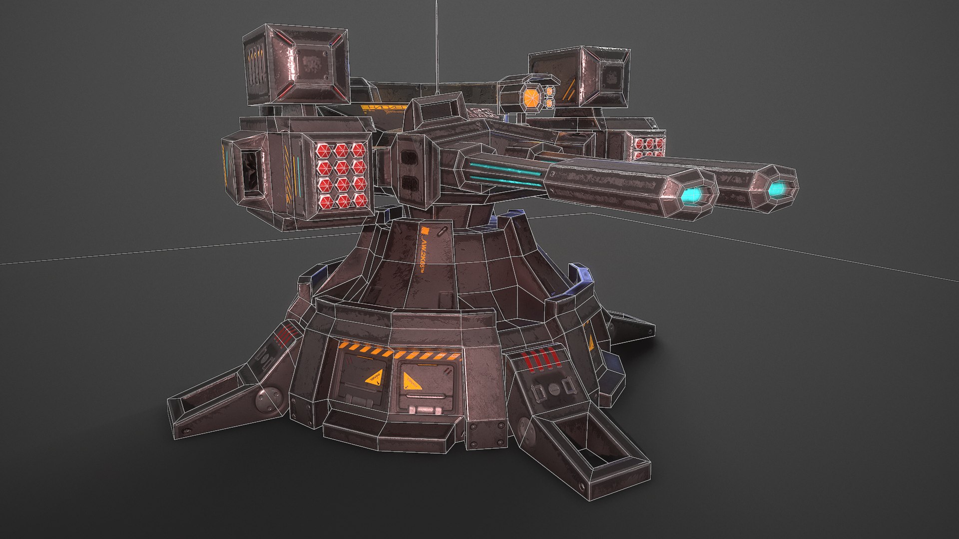 3D Simple Turret Sci Fi Model - TurboSquid 1399061