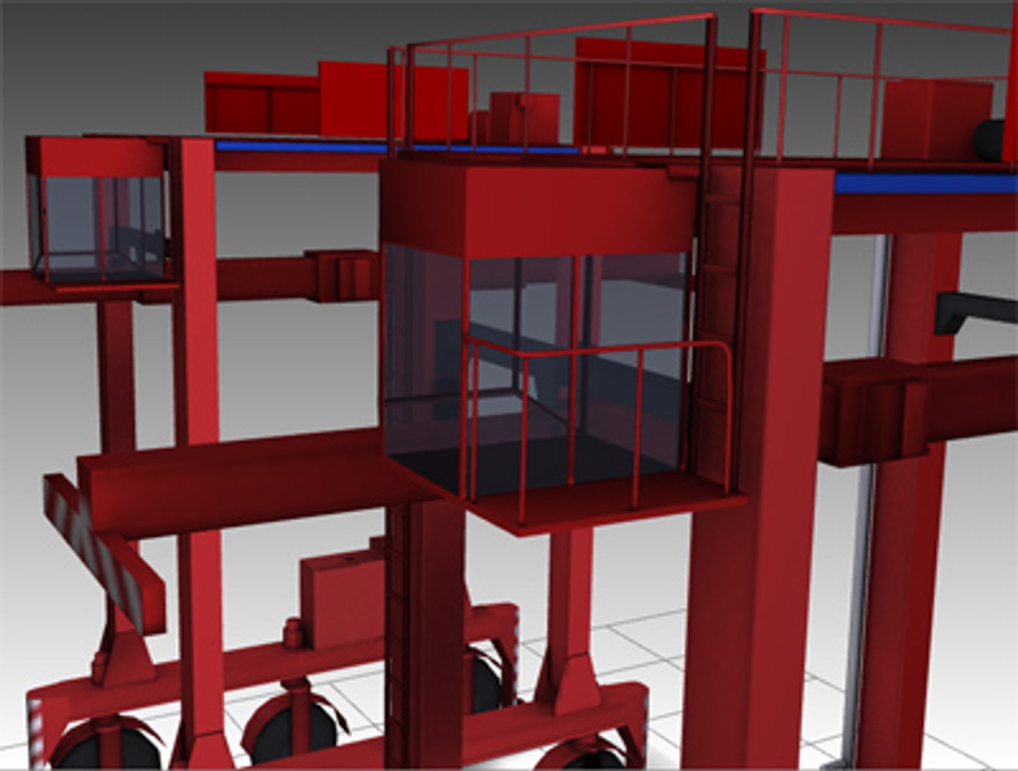 3d Model Straddle Container Carrier