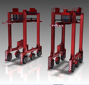 3d model straddle container carrier