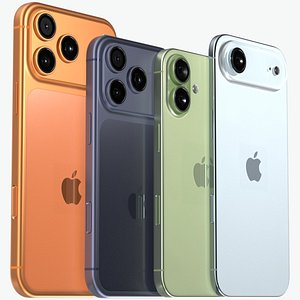 3D Apple iPhone 17 and 17 Air and 17 Pro and 17 Pro MAX