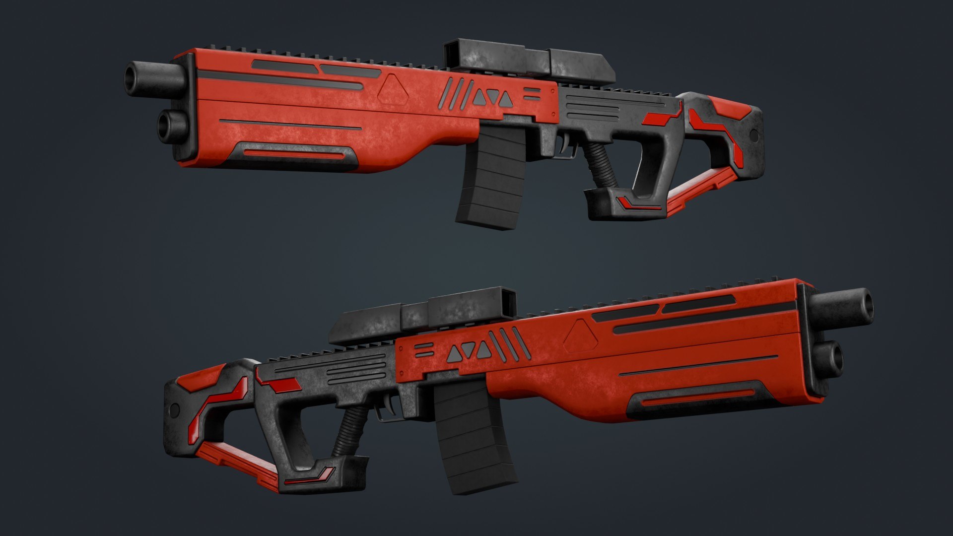 3D Sci-Fi Machine Gun -Low Poly - Game Ready - PBR Model - TurboSquid ...