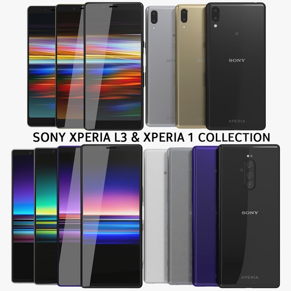 3D realistic sony xperia l3 model