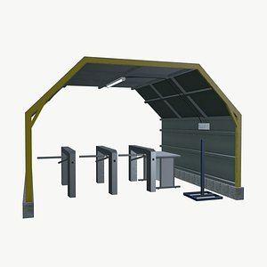 Security booth 3D model