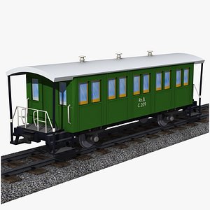 rhb - rhaetian railway old third-class passenger wagon c209 built 1904