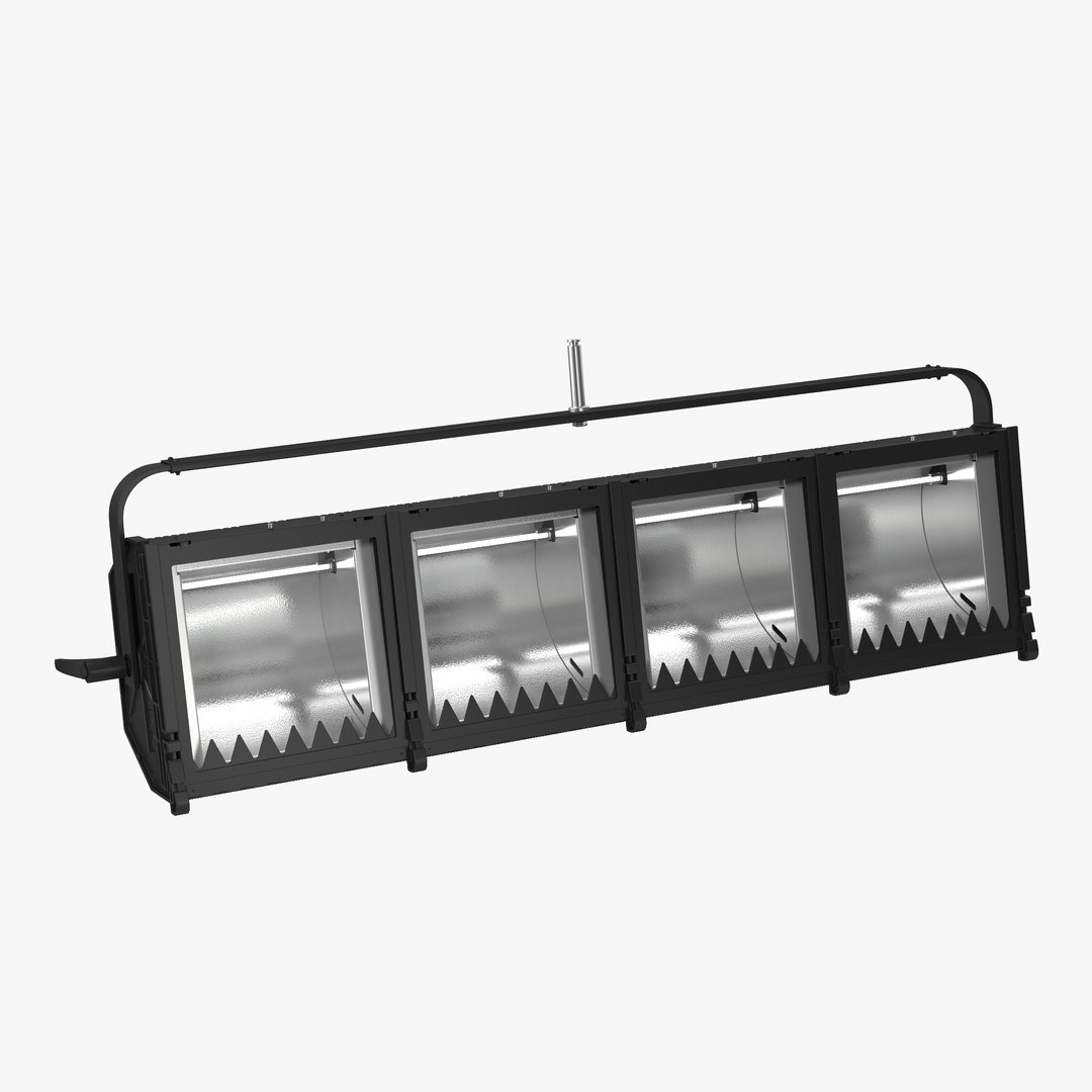 Cyc Flood Light 4 Bank 3D Model 3D model preview