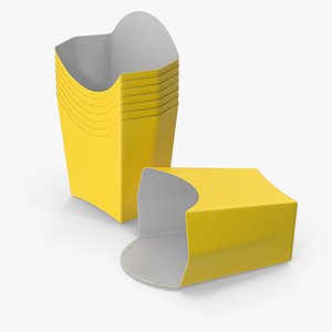 Stack Of Fries Paper Box 3D model