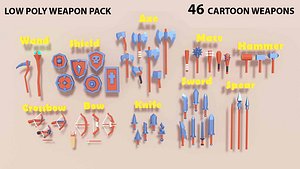 pack medieval weapons 3D