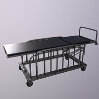 Stretcher Game Ready Low Poly 3D Model Low-poly 3D model