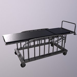 Stretcher Game Ready Low Poly 3D Model Low-poly 3D model