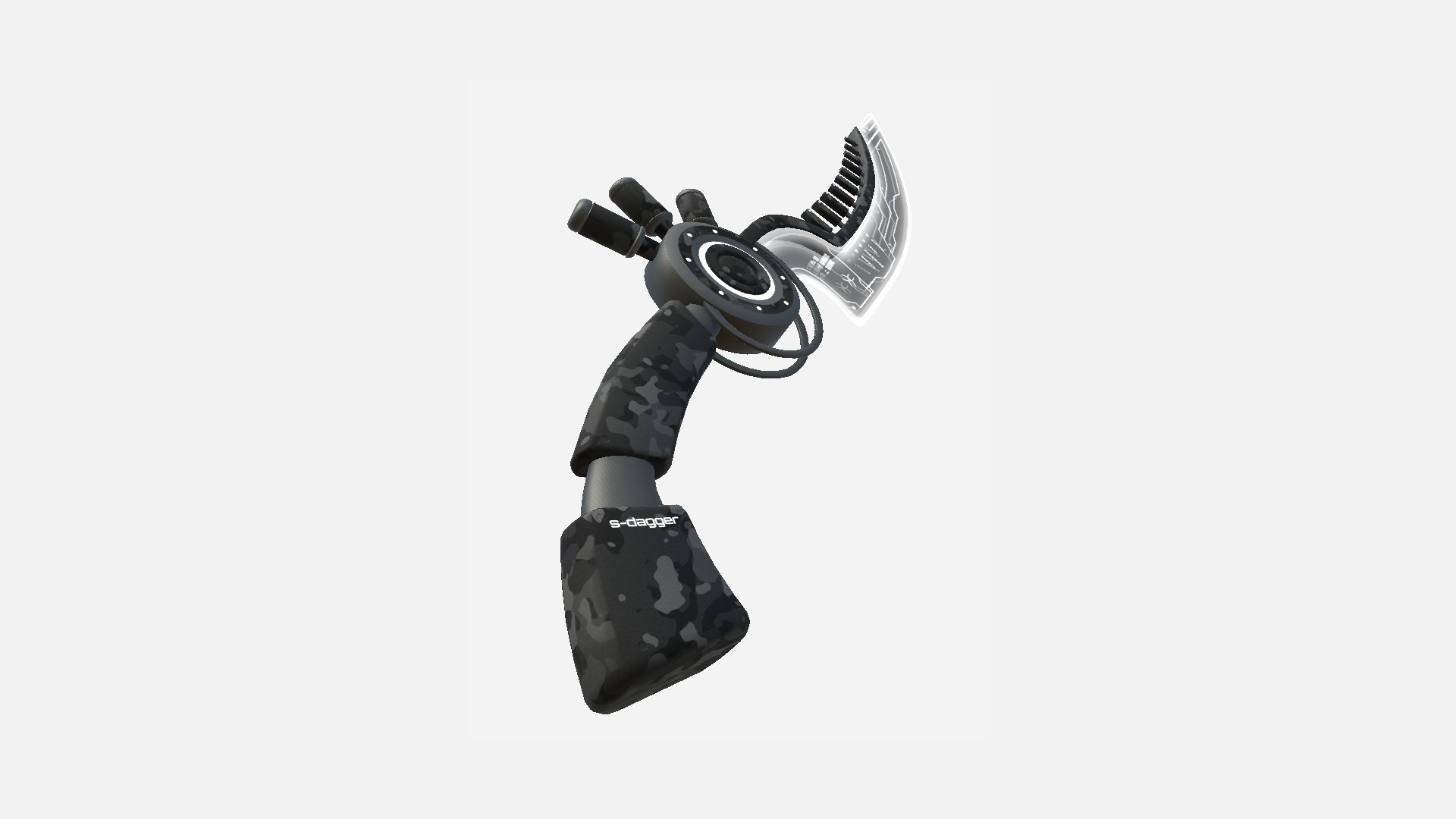 SciFi Dagger A09 Black Camo - Sci Fi Weapon Design 3D Model ...