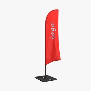 3D beach flag model